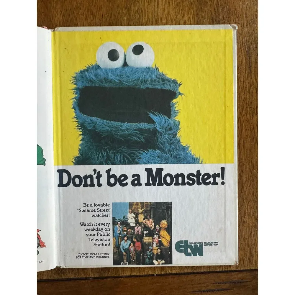 Vintage Sesame Street Book Lot Grover Little Red Hen Golden Press 1980 1981